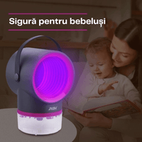 Lampă Xiaomi anti - țânțari UV LED USB – Capcană electrică insecte pentru dormitor și birou - Zanzar.ro